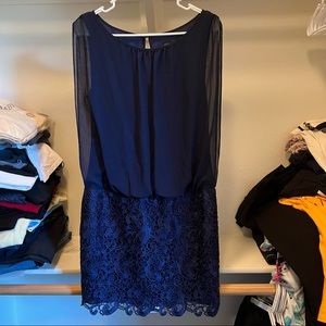 Navy lace dress